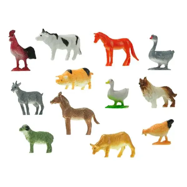 Zvířátka farma 3-5cm 12ks