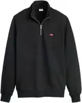 LEVI'S ® Mikina 'Original Housemark Quarter-Zip Pullover'  červená / čierna / biela