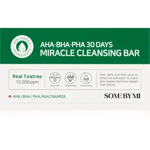 Some By Mi AHA∙BHA∙PHA 30 Days Miracle Cleansing Bar čistiace hydratačné mydlo pre mastnú a problematickú pleť 106 g