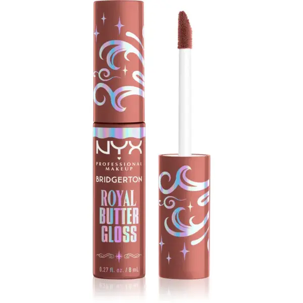 NYX Professional Makeup Bridgerton Royal Butter Gloss lesk na rty odstín 02 Praline 8 ml