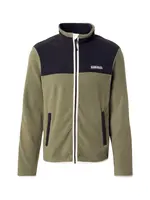 NAPAPIJRI Flisová bunda 'DERGANA'  olivová / čierna / biela