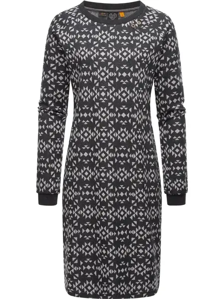 Ragwear Šaty 'Dassa Aztec'  tmavosivá / biela