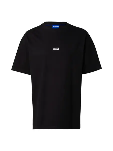 HUGO Tričko 'Nalono'  čierna / biela