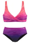 LASCANA Bikiny  fialová / tmavofialová / ružová