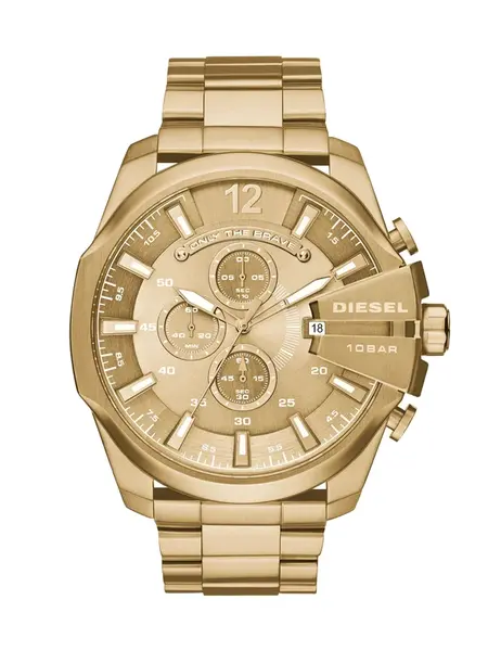 DIESEL Analógové hodinky 'Mega Chief'  zlatá
