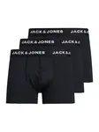 JACK & JONES Boxerky  čierna / biela