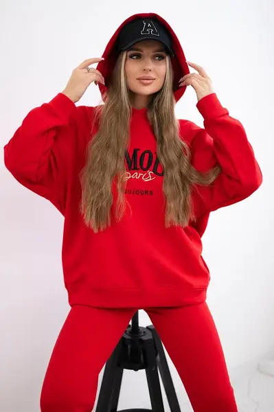 Zateplená souprava L'Amour červená