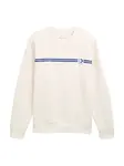 TOM TAILOR DENIM Mikina  námornícka modrá / biela