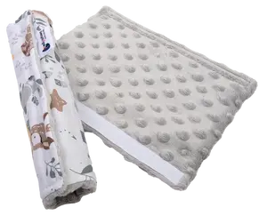 Medi Partners Cotton + Minky car seat belt protector – Jelonki + gray Minky