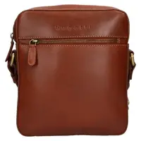 Pánská kožená taška přes rameno Bugatti Orion - koňak