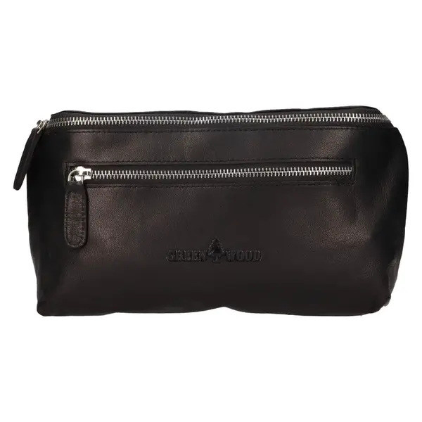 Kožená dámska oblička Greenwood Astrid - čierna