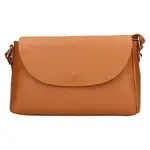 Dámska kožená crossbody kabelka Italia Mirabel - koňak