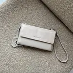 Dámska kožená crossbody kabelka s peňaženkou Burkely Krista - krémová