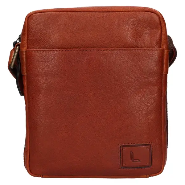 Pánska kožená taška cez rameno Lagen Declan - koňak
