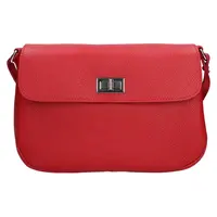 Dámska kožená crossbody kabelka Italia Arabela - červená