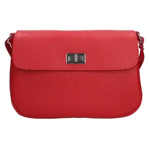 Dámska kožená crossbody kabelka Italia Arabela - červená