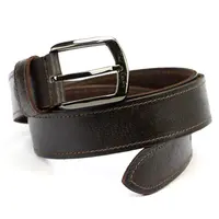 Pánsky kožený opasok Pierre Cardin Mattes - tmavo hnedá