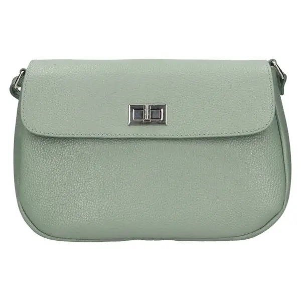 Dámska kožená crossbody kabelka Italia Arabela - zelená
