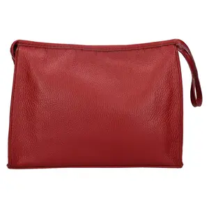 Dámská kožená crossbody kabelka Italia Gisell - tmavě červená