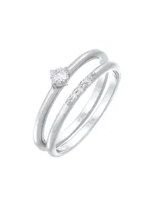 ELLI Prsteň  strieborná / priehľadná