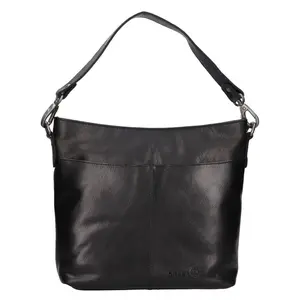 Dámska kožená kabelka Greenwood Stella - čierna