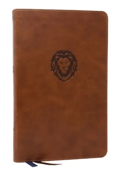 NKJV, Thinline Bible Youth Edition, Leathersoft, Brown, Red Letter, Comfort Print - Thomas Nelson