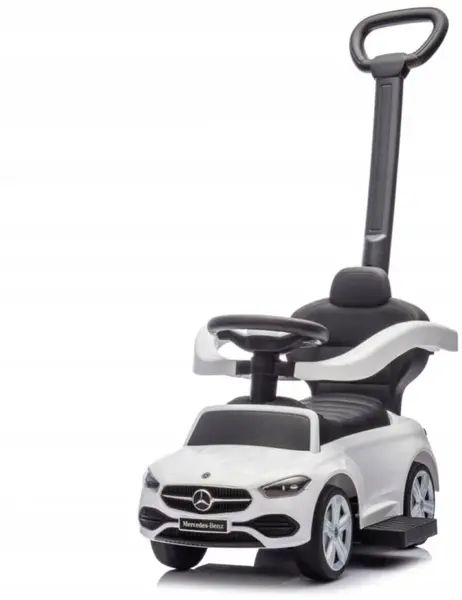 Milly Mally Dětské odrážedlo Mercedes C-Class s vodicí tyčí - bílé