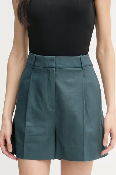Calvin Klein Jeans šortky dámske s prímesou ľanu