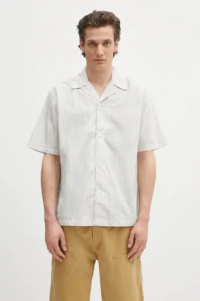Norse Projects Bavlněná košile Norse Projects Mads Poplin Stripe SS