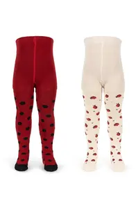 Konges Sløjd detské silónky 2 PACK LADYBUG JACQUARD TIGHTS