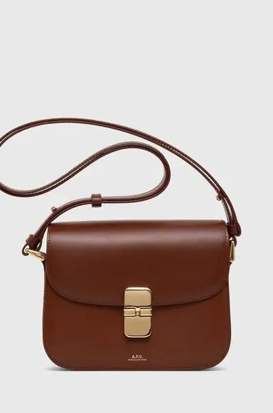 Kožená kabelka A.P.C. Grace Small