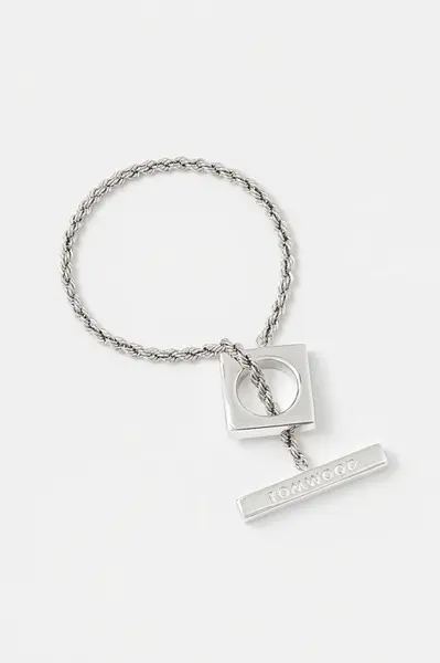 Strieborný náramok Tom Wood Square Rope Bracelet