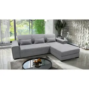 MID.YOU ROHOVÁ SEDAČKA, textil, šedá
