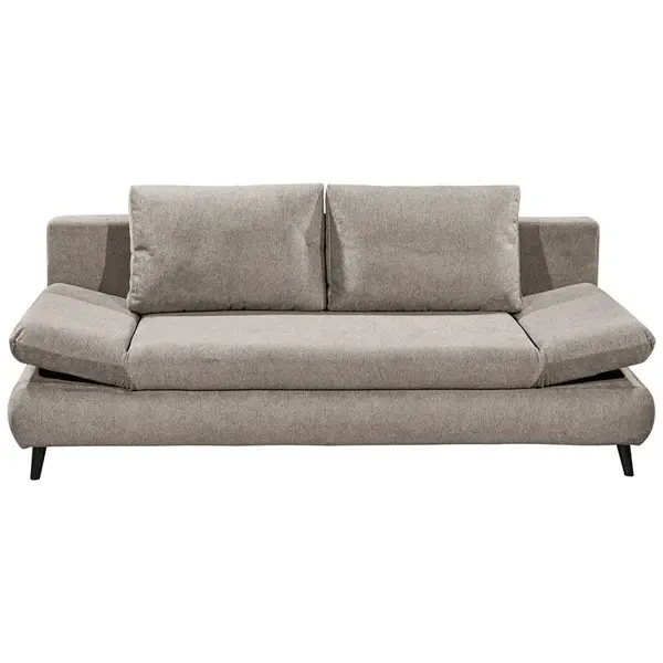 MID.YOU ROZKLÁDACÍ POHOVKA, textil, kompozitní dřevo, šedohnědá