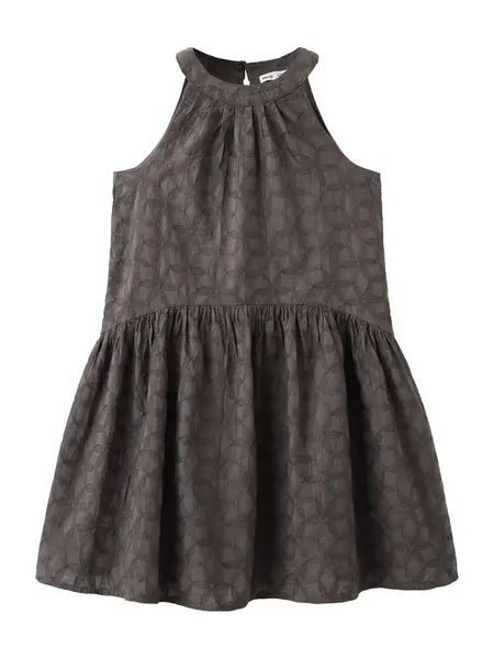 MANGO KIDS Šaty 'Zoe'  čokoládová / čierna