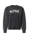 ALPHA INDUSTRIES Mikina  čierna / biela