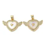 Brass Micro Pave Cubic Zirconia Pendants