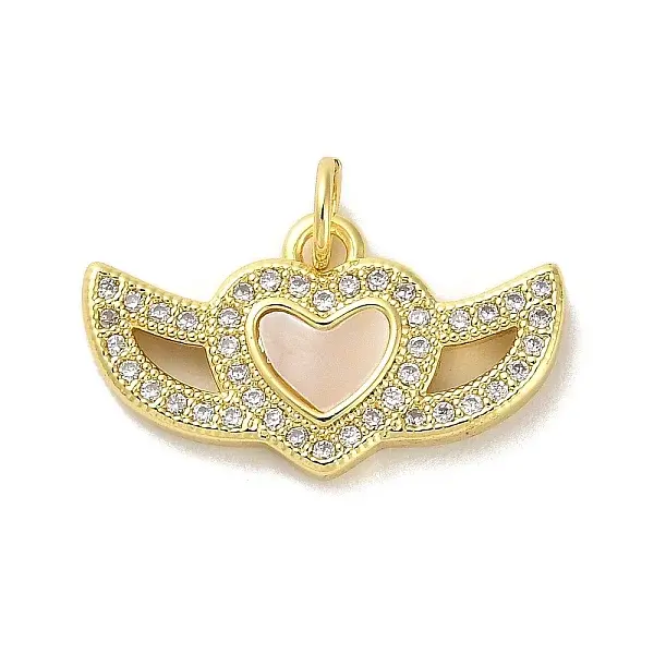 Brass Micro Pave Clear Cubic Zirconia Pendants