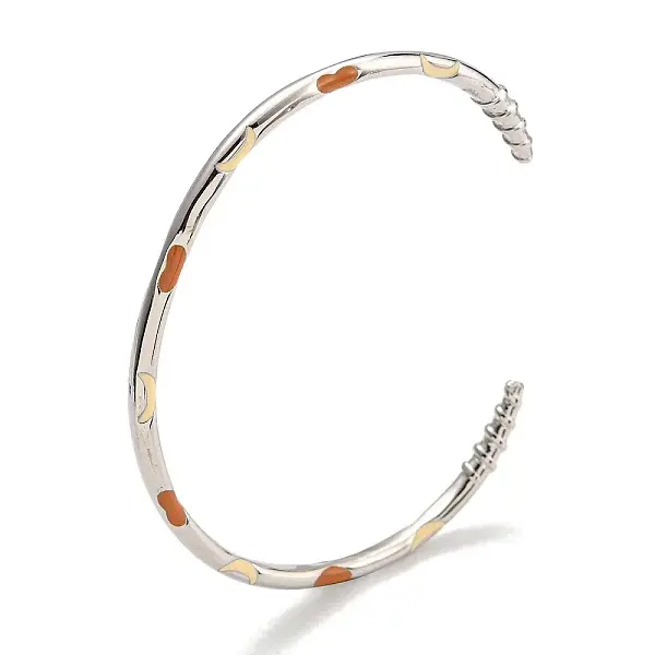 Brass Enamel Cuff Bangles for Women