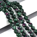 Dyed Natural White Jade Beads Strands