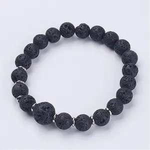Natural Lava Rock Beads Stretch Bracelets