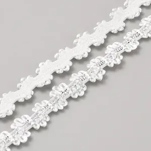 15 Yards Polyester Metallic Elastic Lace Trim