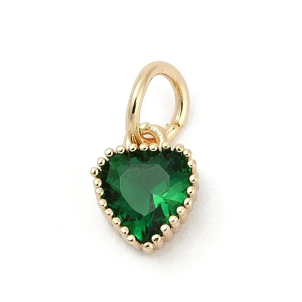 Brass Micro Pave Cubic Zirconia Pendants