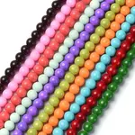Baking Paint Glass Round Bead Strands