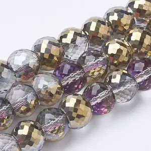 Electroplat Glass Beads Strands
