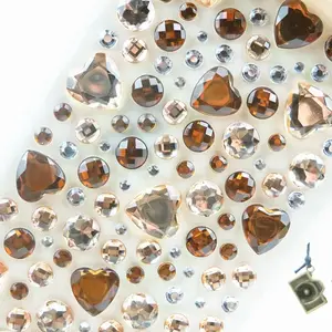Transparent Acrylic Rhinestone Sticker
