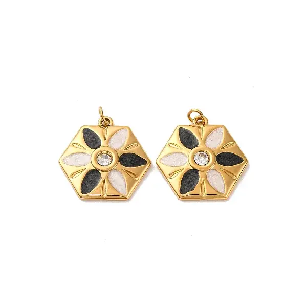 304 Stainless Steel Rhinestone Pendants