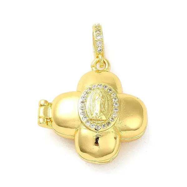 Brass Micro Pave Clear Cubic Zirconia Pendants