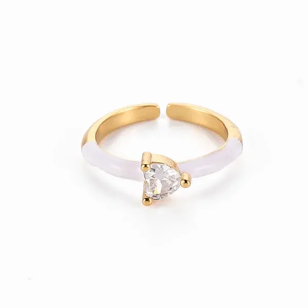 Brass Enamel Cuff Rings