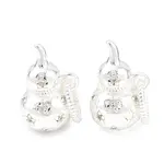 Brass Pave Clear Cubic Zirconia Pendants